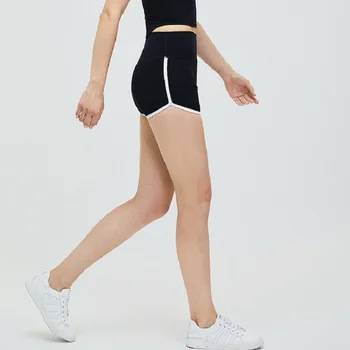 Нови модни дамски шорти, бързо съхнещи байкерские къси панталони за йога с висока талия, подтягивающие ханш, къси панталони за фитнес SY0111Sc