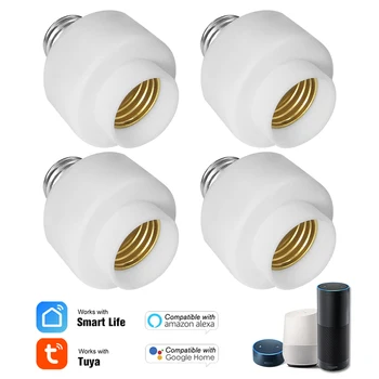Sasha Smart WiFi изход Титуляр за лампи led крушка E27 Безжичен притежателя лампи приложение за Гласова дистанционно управление за Алекса Google Home