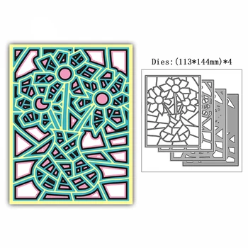Нова цвете многопластова 3D-рамка от datura, Форма за рязане на метал За декорация на скапбукинга, Правоъгълна Квадратна форма за изработка на цветни картички