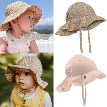 KS/ маркова новост, лятна панама за малки момичета, детски слънчеви шапки, плажна шапка за деца, чепчик, филц шапки, градинска рибарско шапчица
