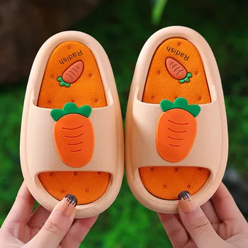 Детски чехли с плодове 2023, Летни чехли за момчета и момичета, нескользящие чехли за баня, плажни обувки с отворени пръсти за най-малките деца CSH1336