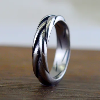 Винтажное пръстен с вида възел от неръждаема стомана 316L за мъже и жени в стил пънк, хип-хоп, модерен прост пръстен викинга, бижута, Подаръци, търговия на Едро,