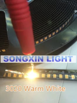 1000шт 3020 3021 3022 бяла/топло бяла светлина SMD led SMD 20-22lm Размер led лампи: 3.0*2.0*0.8 мм 0,2 W 60 ma