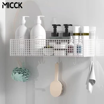 MICCK Полк за баня, на Кухненски Рафт за съхранение от ковано желязо, Висящ Органайзер за Лосион, кухненски Принадлежности