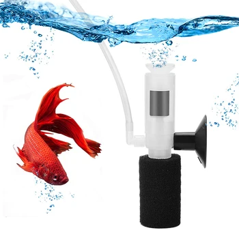 Мини-аквариумный филтър, многослойни биохимични губчатые филтри, аквариум аксесоари за аквариум, Воден Goblin За увеличаване на съдържанието на кислород