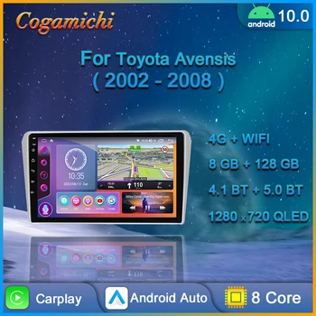 Автомагнитола Android за Toyota Avensis T250 2 II 2002-2009 Мултимедиен плейър GPS Навигация Carplay сензорен екран авто стерео
